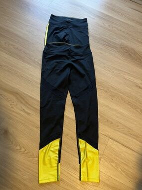 Calvin Klein Performance Black and Yellow Kids Leggings